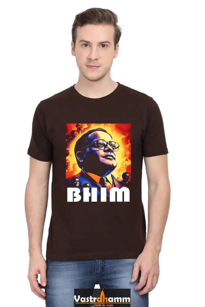 Ambedkar Social Justice Round Neck Half Sleeve Classic T-Shirts for Men Vastrdhamm