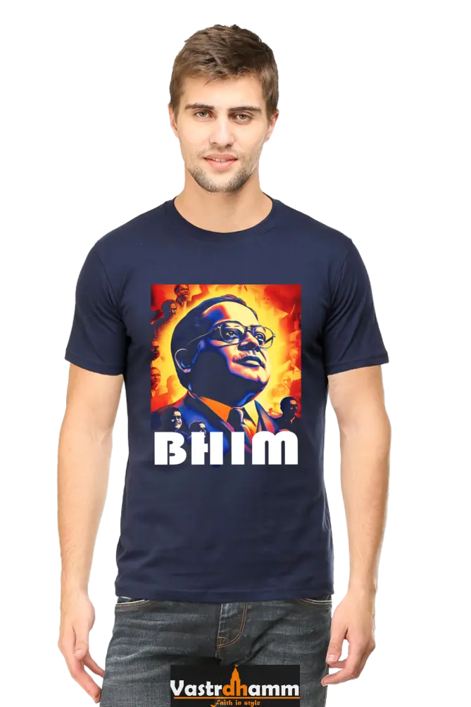 Ambedkar Social Justice Round Neck Half Sleeve Classic T-Shirts for Men Vastrdhamm