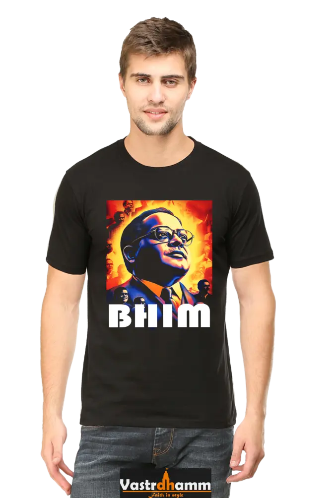 Ambedkar Social Justice Round Neck Half Sleeve Classic T-Shirts for Men Vastrdhamm