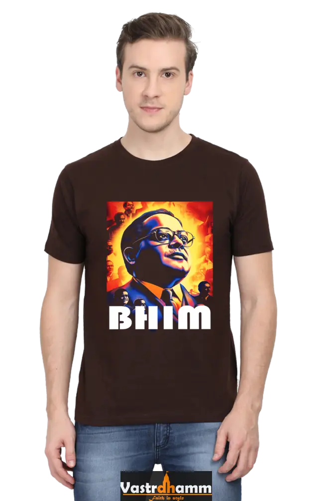 Ambedkar Social Justice Round Neck Half Sleeve Classic T-Shirts for Men Vastrdhamm
