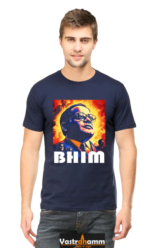 Ambedkar Social Justice Round Neck Half Sleeve Classic T-Shirts for Men Vastrdhamm