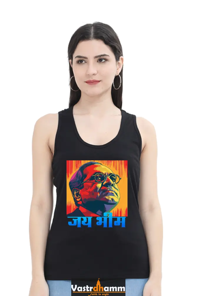 Ambedkar Social Justice Tank Top T-Shirts for Women Vastrdhamm