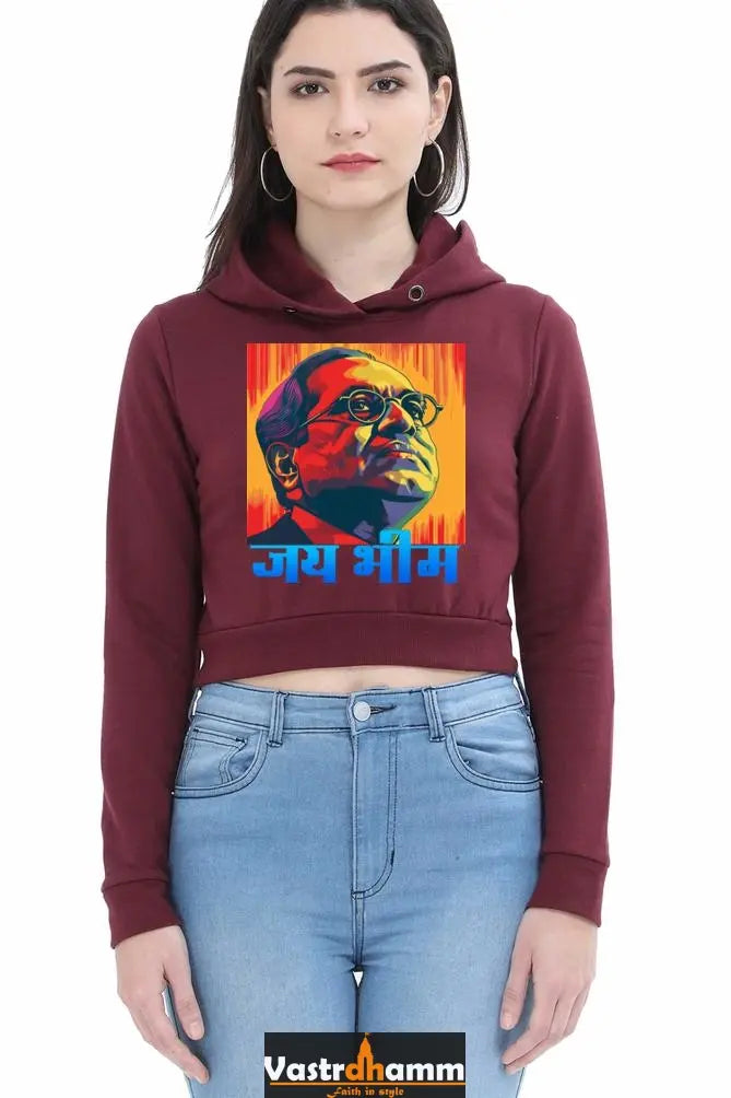 Ambedkar Vision Crop Hoodies for Women Vastrdhamm