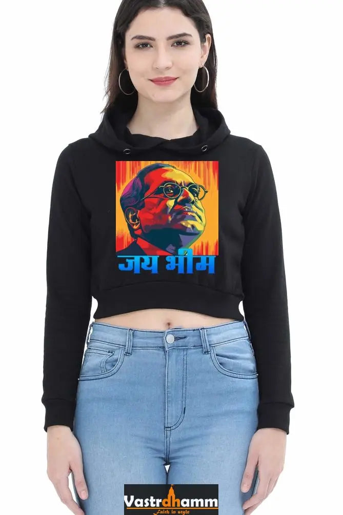 Ambedkar Vision Crop Hoodies for Women Vastrdhamm