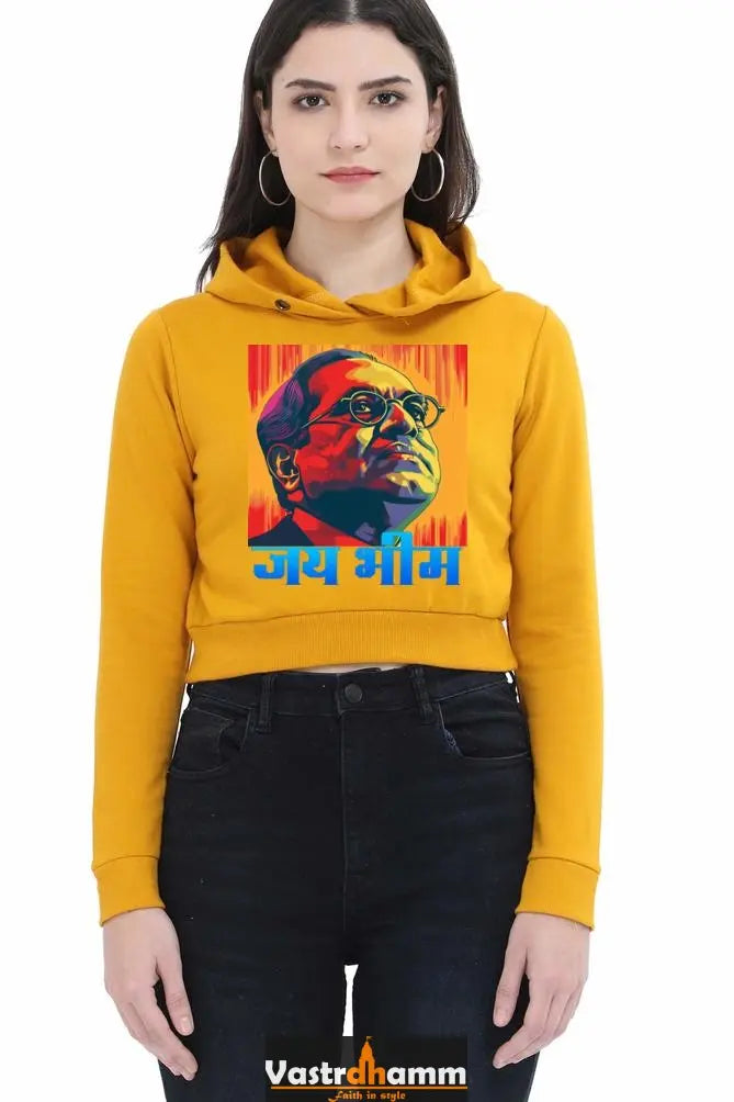 Ambedkar Vision Crop Hoodies for Women Vastrdhamm