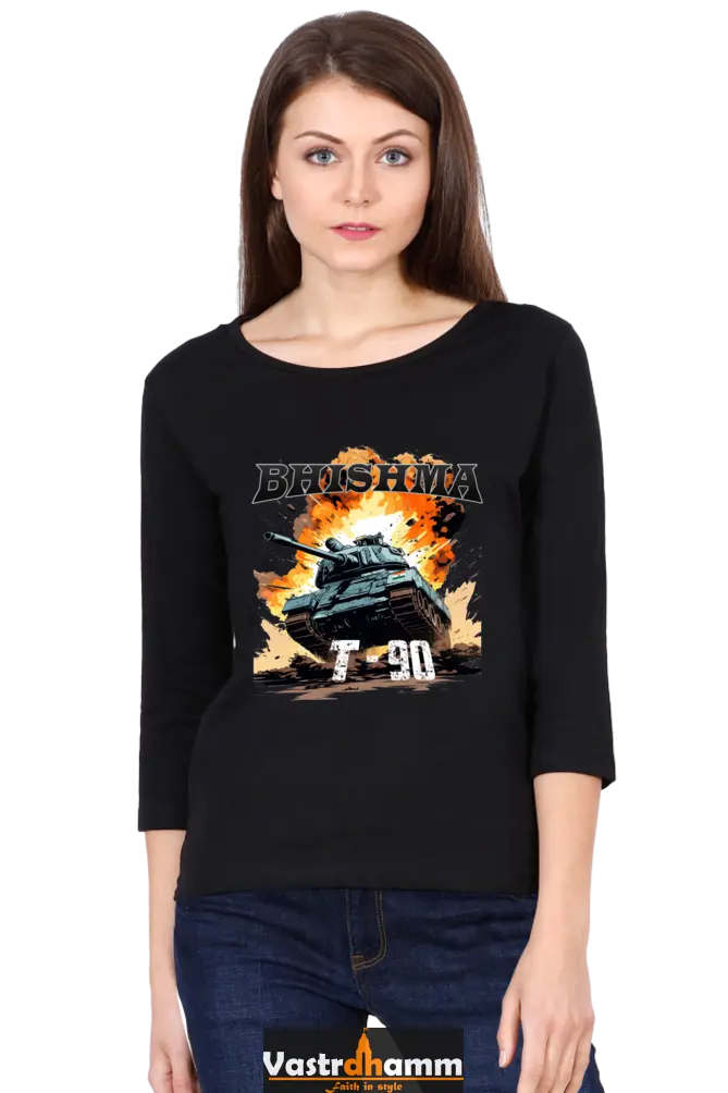 Bhishma T-90 Pride Round Neck Full Sleeve T-Shirts for Women Vastrdhamm