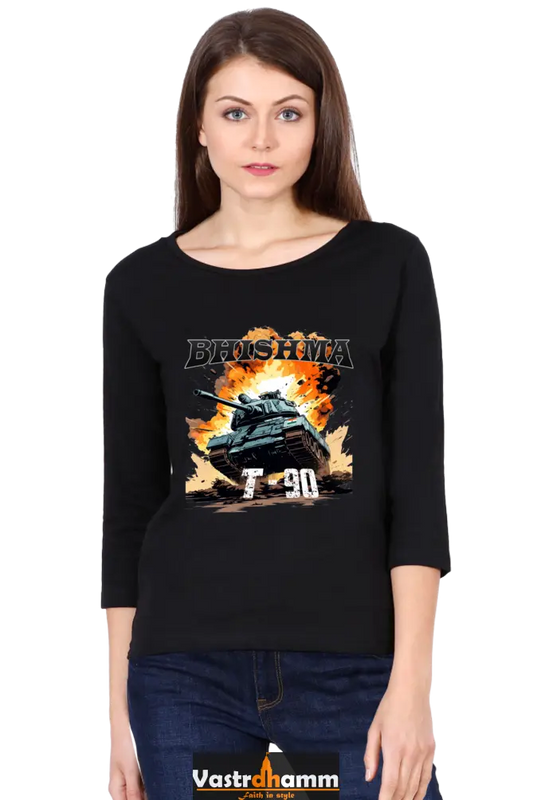 Bhishma T-90 Pride Round Neck Full Sleeve T-Shirts for Women Vastrdhamm