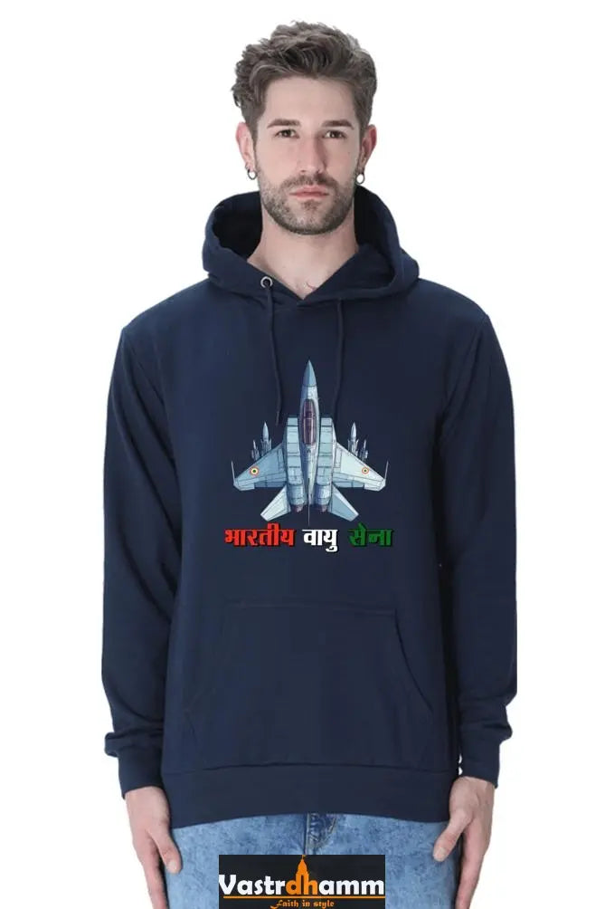 Blue Sky Defenders Indian Air Force. Hoodie Sweatshirt T-Shirts for Men Vastrdhamm