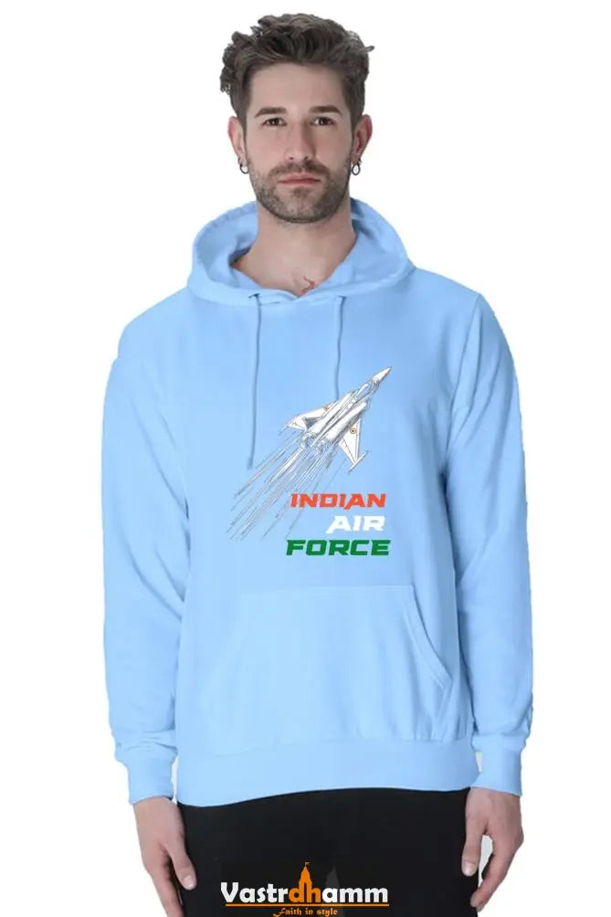 Blue Sky Defenders Indian Air Force. Hoodie Sweatshirt T-Shirts for Men Vastrdhamm