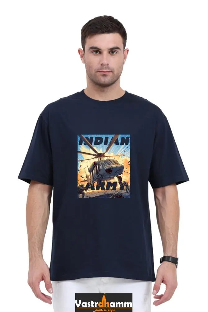 Blue Sky Defenders Indian Air Force. Oversized Classic T-Shirts  for Men Vastrdhamm