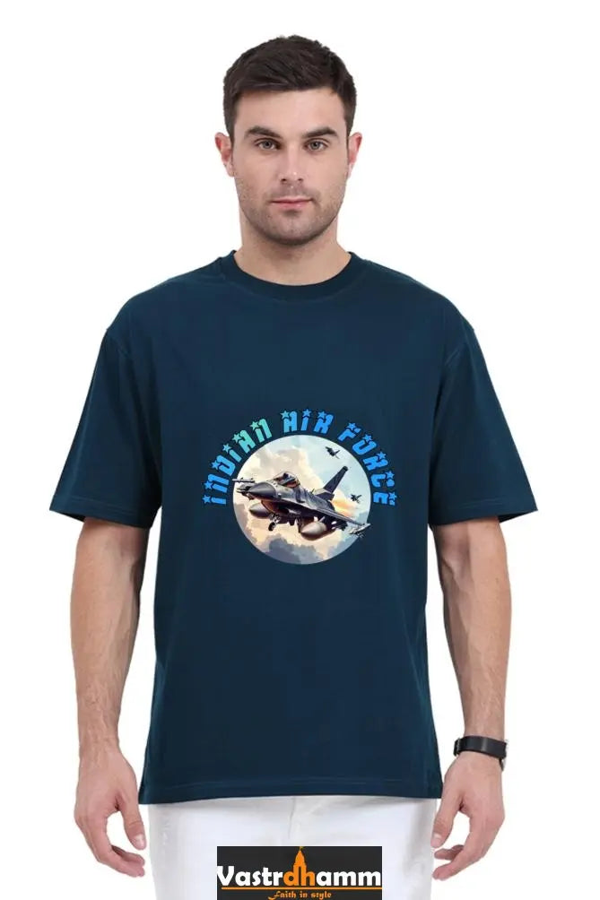 Blue Sky Defenders Indian Air Force. Oversized Classic T-Shirts  for Men Vastrdhamm