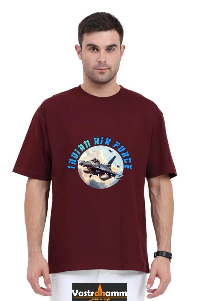 Blue Sky Defenders Indian Air Force. Oversized Classic T-Shirts  for Men Vastrdhamm