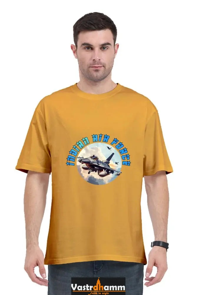 Blue Sky Defenders Indian Air Force. Oversized Classic T-Shirts  for Men Vastrdhamm