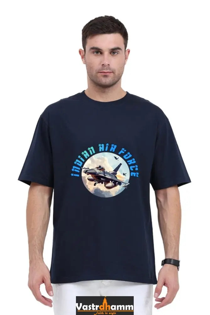 Blue Sky Defenders Indian Air Force. Oversized Classic T-Shirts  for Men Vastrdhamm