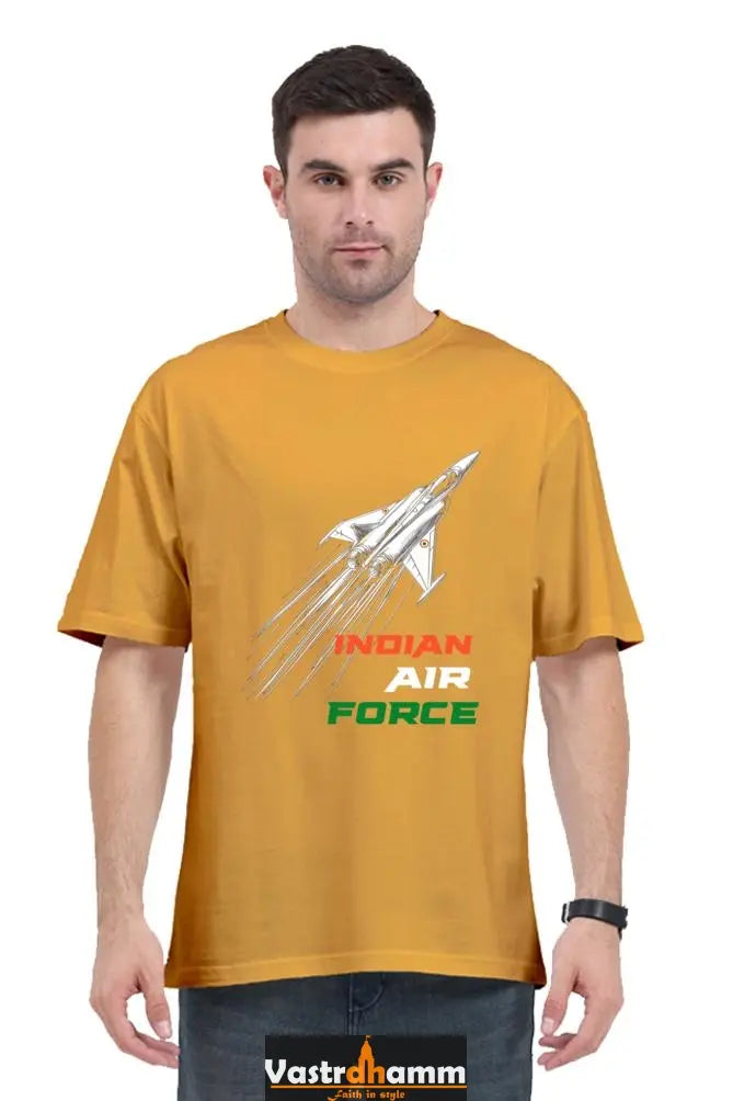 Blue Sky Defenders Indian Air Force. Oversized Classic T-Shirts  for Men Vastrdhamm