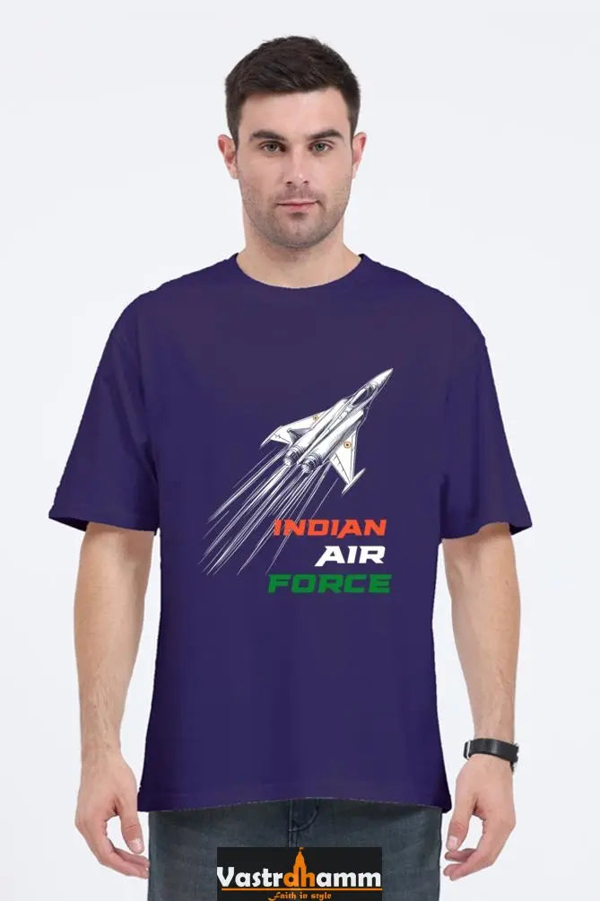 Blue Sky Defenders Indian Air Force. Oversized Classic T-Shirts  for Men Vastrdhamm