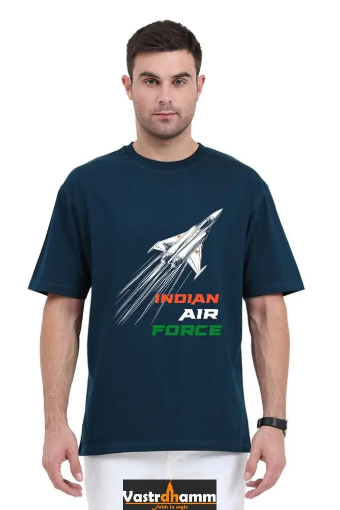 Blue Sky Defenders Indian Air Force. Oversized Classic T-Shirts  for Men Vastrdhamm