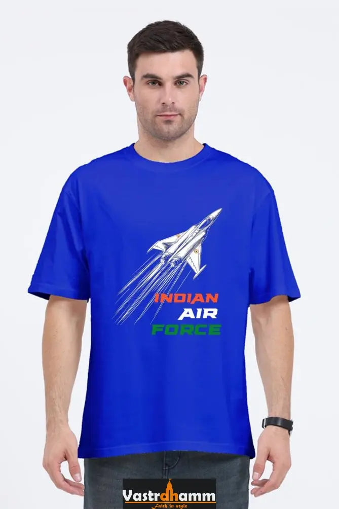 Blue Sky Defenders Indian Air Force. Oversized Classic T-Shirts  for Men Vastrdhamm