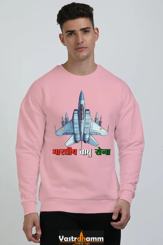 Blue Sky Defenders Indian Air Force. Oversized Sweatshirt T-Shirts for Men Vastrdhamm