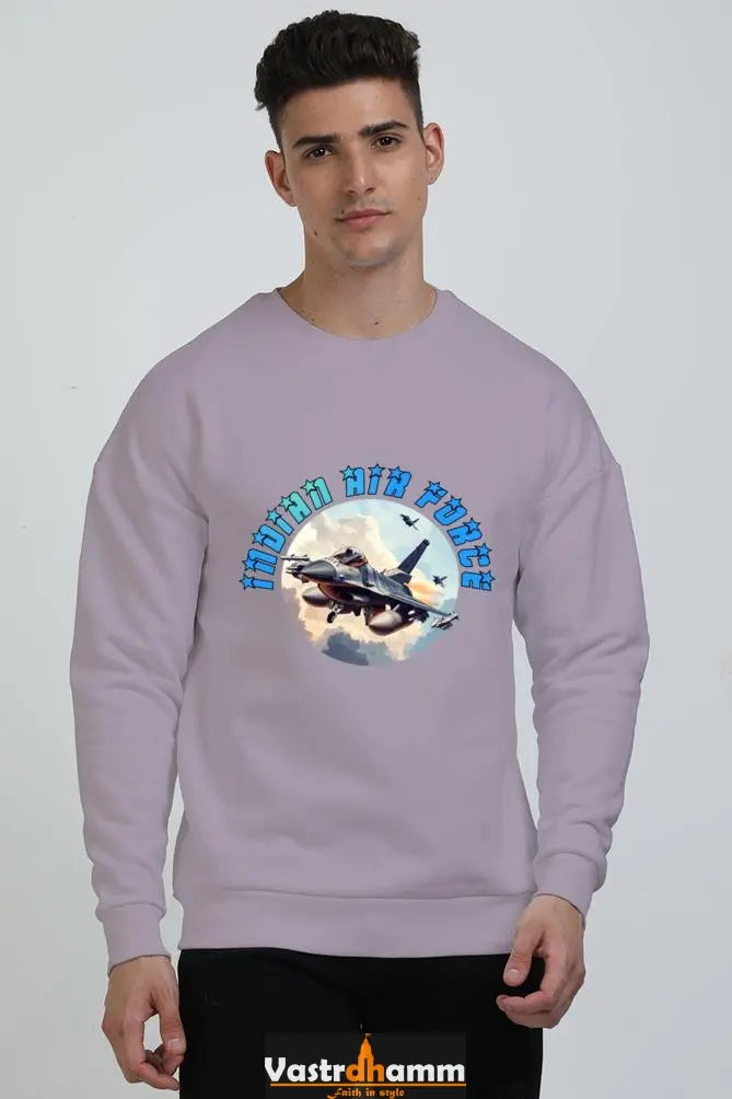 Blue Sky Defenders Indian Air Force. Oversized Sweatshirt T-Shirts for Men Vastrdhamm