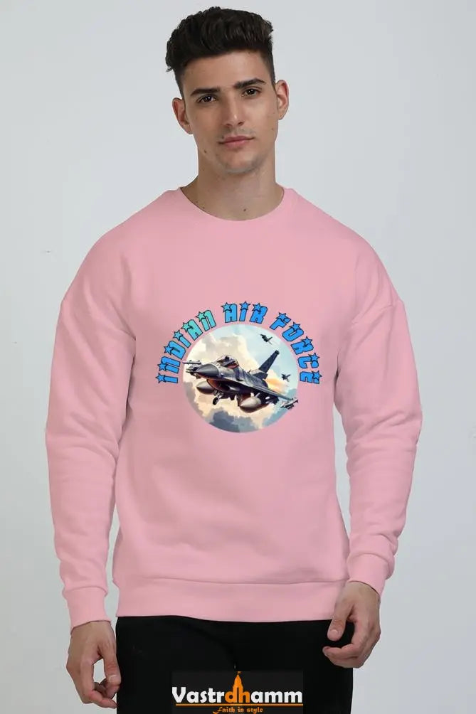 Blue Sky Defenders Indian Air Force. Oversized Sweatshirt T-Shirts for Men Vastrdhamm