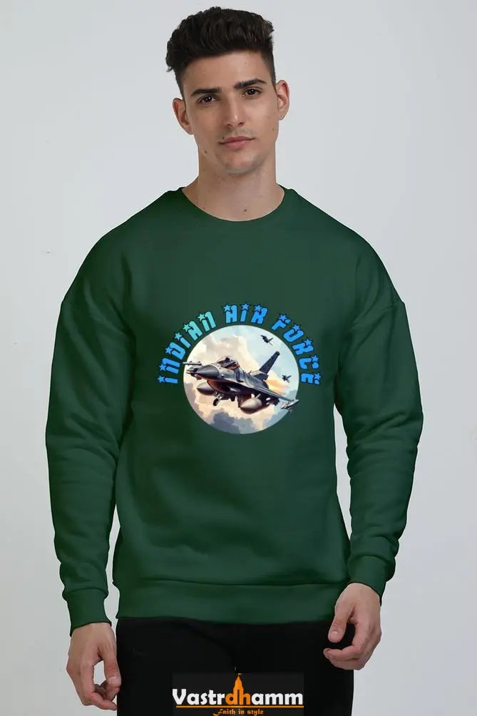 Blue Sky Defenders Indian Air Force. Oversized Sweatshirt T-Shirts for Men Vastrdhamm