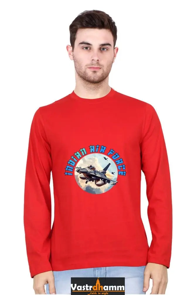 Blue Sky Defenders Indian Air Force. Round Neck Full Sleeve T-Shirts Vastrdhamm