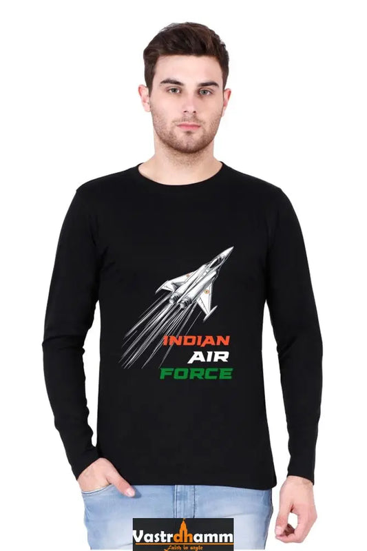 Blue Sky Defenders Indian Air Force. Round Neck Full Sleeve T-Shirts Vastrdhamm