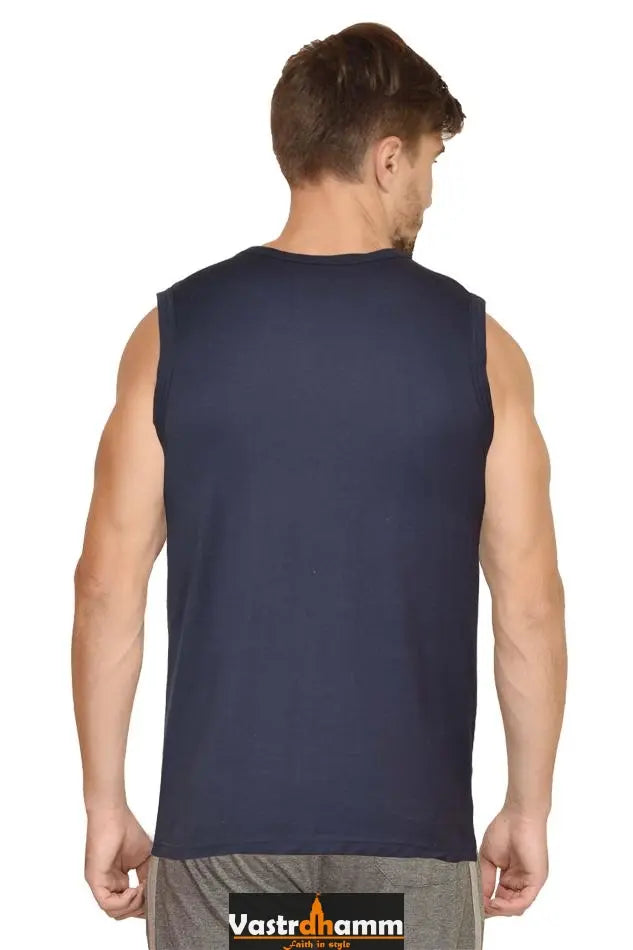 Blue Sky Defenders Indian Air Force. Round Neck Sleeveless T-Shirts for Men Vastrdhamm