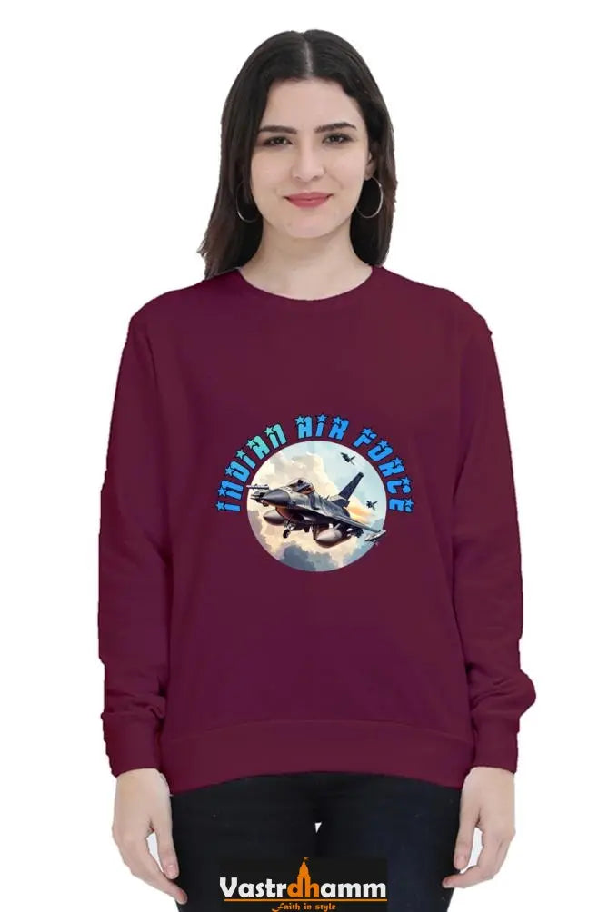 Blue Sky Defenders Indian Air Force. Sweatshirt T-Shirts for Women Vastrdhamm