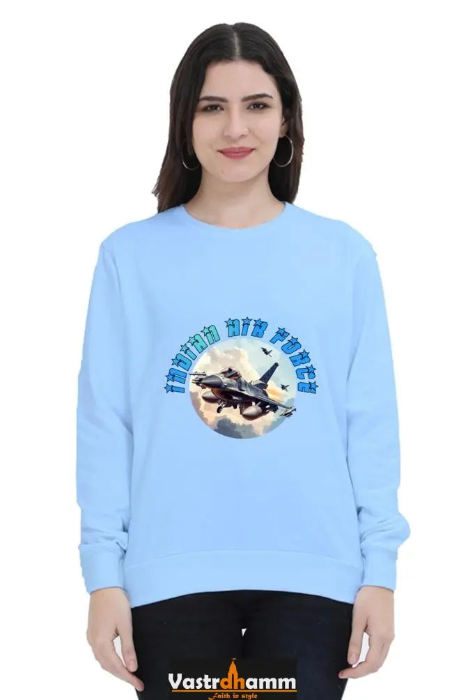 Blue Sky Defenders Indian Air Force. Sweatshirt T-Shirts for Women Vastrdhamm