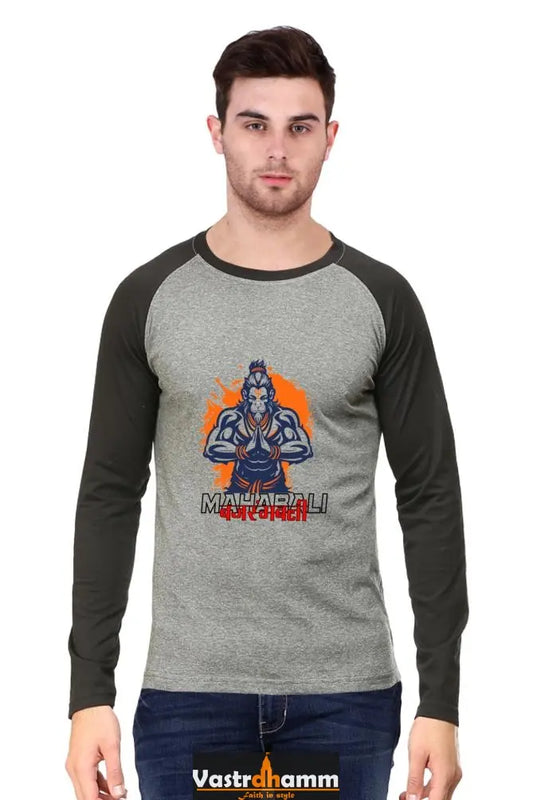 Bold Hanuman Ji Raglan T-shirt Vastrdhamm