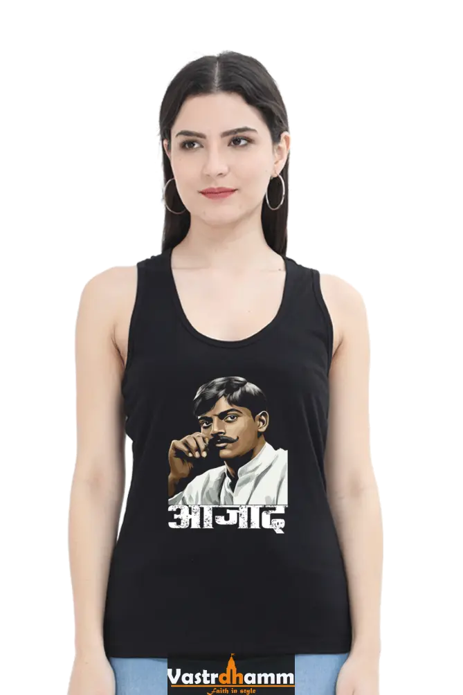 Chandra Shekhar Azad CourageTank Top T-Shirts for Women Vastrdhamm