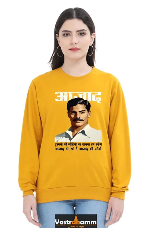 Chandra Shekhar Azad HeroismSweatshirt T-Shirts for Women Vastrdhamm