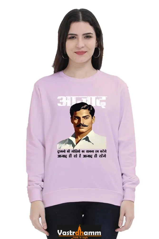 Chandra Shekhar Azad HeroismSweatshirt T-Shirts for Women Vastrdhamm