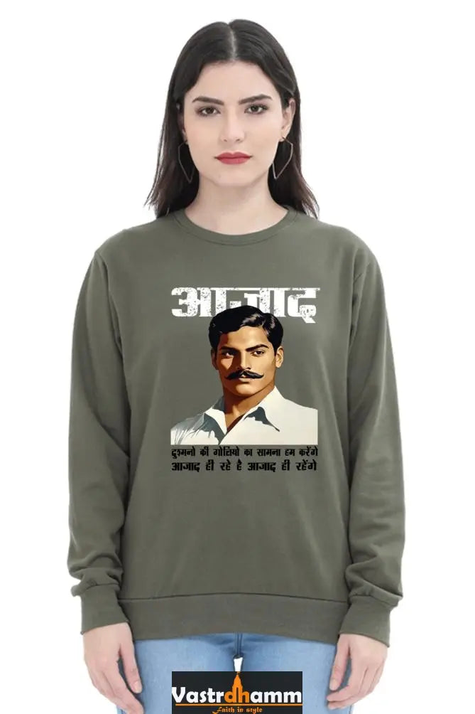 Chandra Shekhar Azad HeroismSweatshirt T-Shirts for Women Vastrdhamm