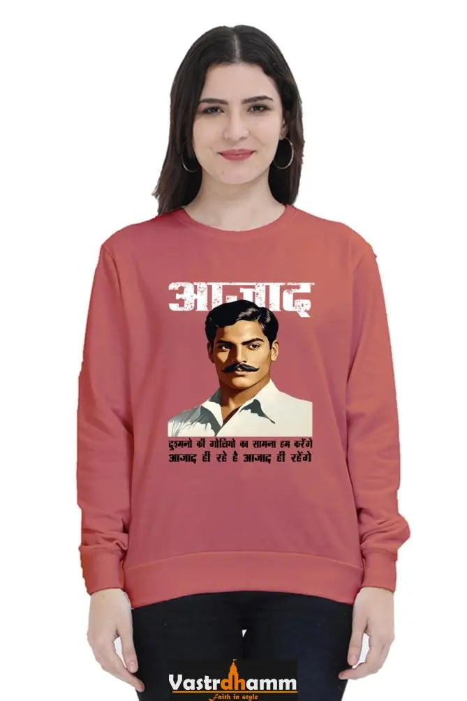 Chandra Shekhar Azad HeroismSweatshirt T-Shirts for Women Vastrdhamm