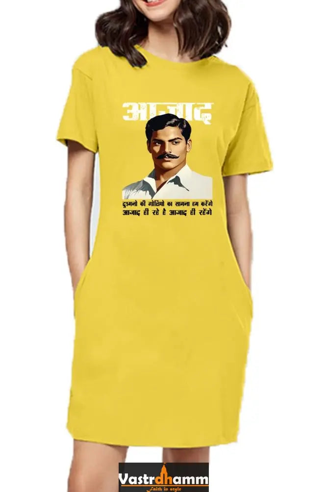 Chandra Shekhar Azad SpiritT-Shirts Dress for Women Vastrdhamm