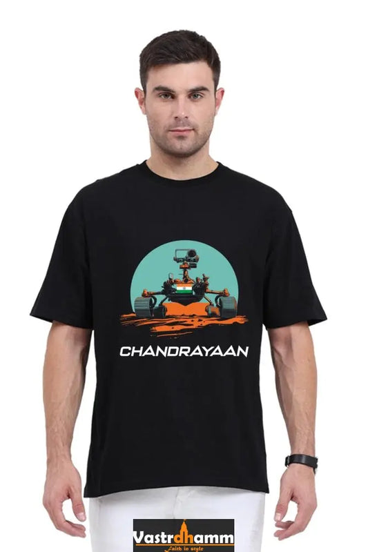 Chandrayaan Mission Explorer Oversized Classic T-Shirts  for Men Vastrdhamm