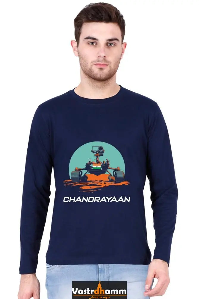 Chandrayaan Mission Explorer Round Neck Full Sleeve T-Shirts Vastrdhamm