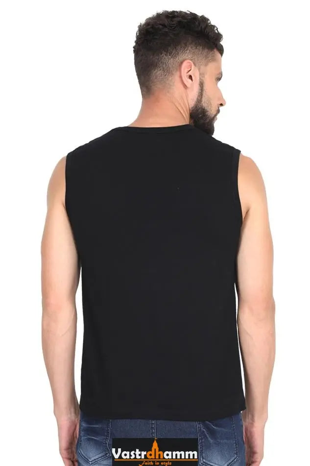 Chandrayaan Mission Explorer Round Neck Sleeveless T-Shirts for Men Vastrdhamm