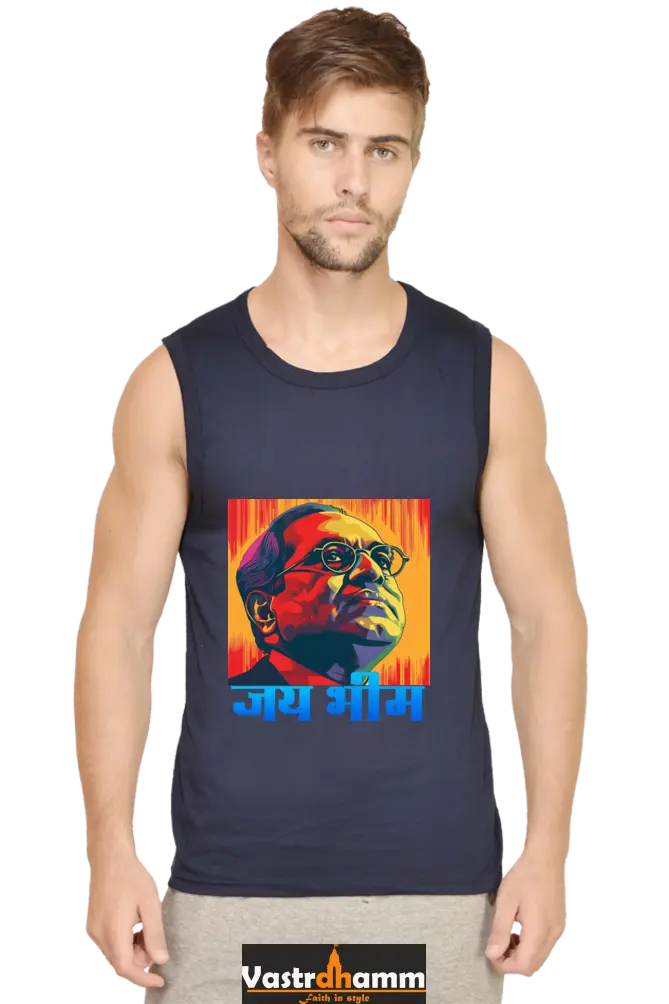Constitution Maker Round Neck Sleeveless T-Shirts for Men Vastrdhamm
