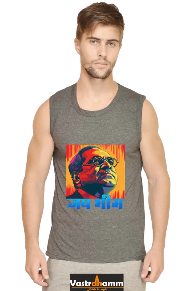 Constitution Maker Round Neck Sleeveless T-Shirts for Men Vastrdhamm