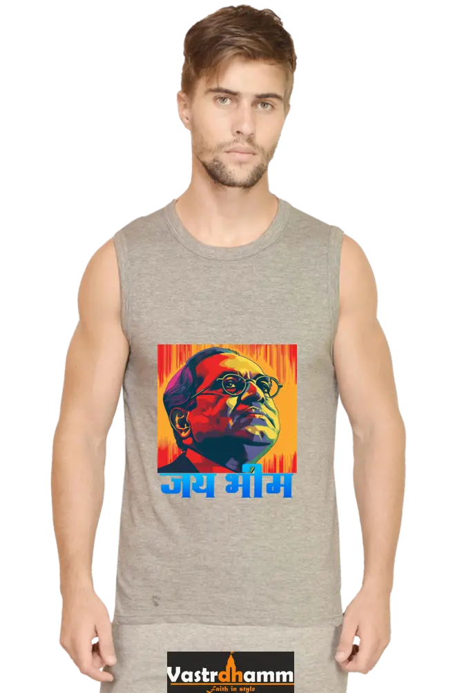 Constitution Maker Round Neck Sleeveless T-Shirts for Men Vastrdhamm