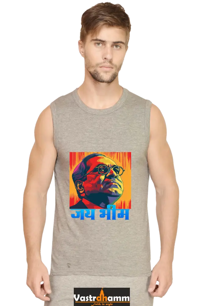 Constitution Maker Round Neck Sleeveless T-Shirts for Men Vastrdhamm