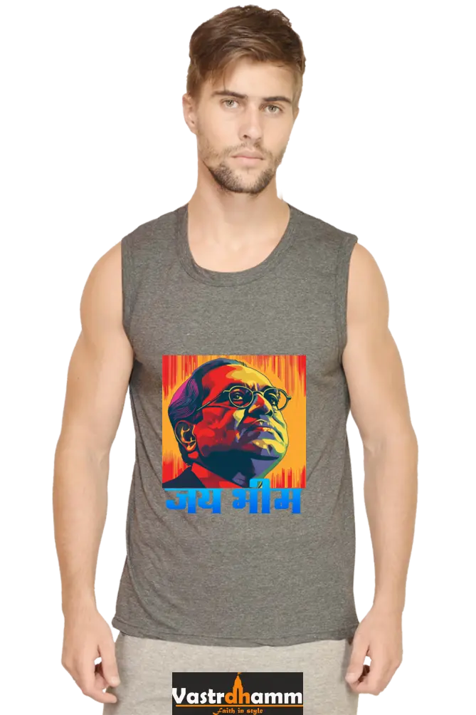 Constitution Maker Round Neck Sleeveless T-Shirts for Men Vastrdhamm