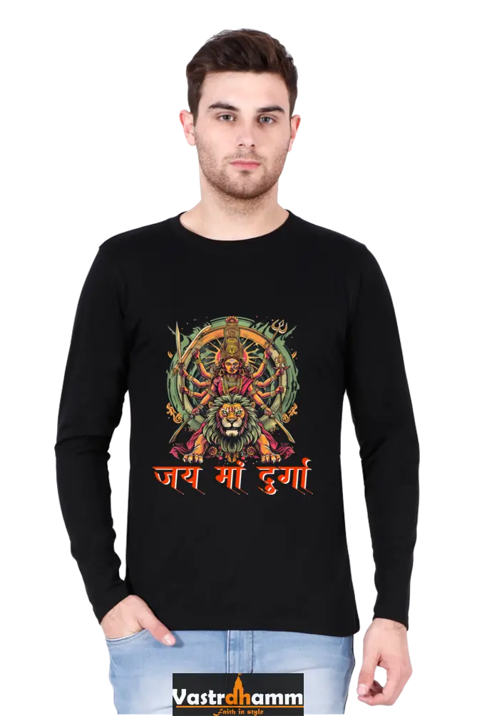 Courage Maa Durga Ji Round Neck Full Sleeve Vastrdhamm