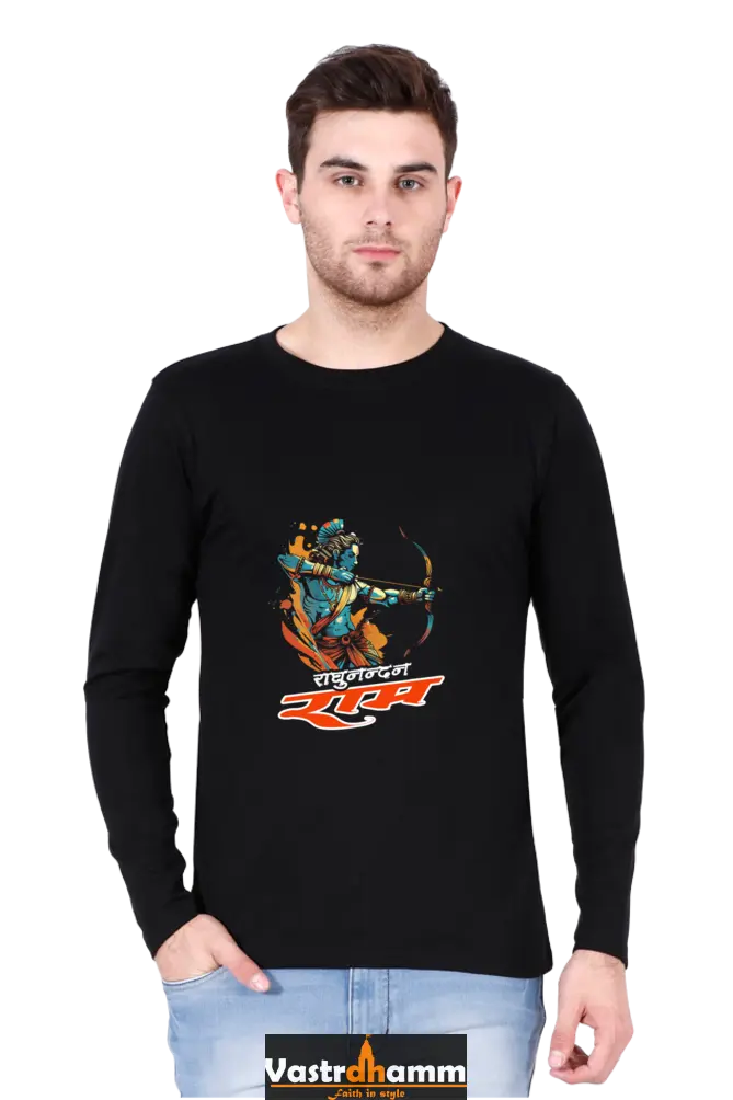 Courage Ram JiRound Neck Full Sleeve T-Shirt For Men Vastrdhamm