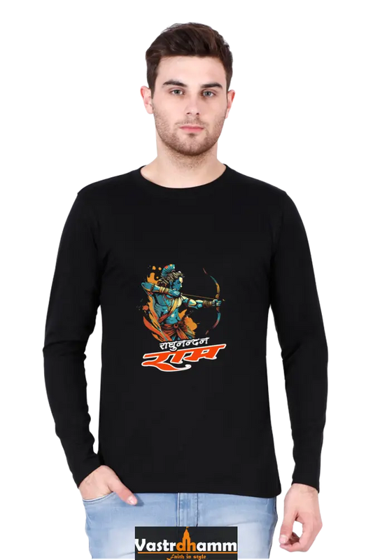 Courage Ram JiRound Neck Full Sleeve T-Shirt For Men Vastrdhamm
