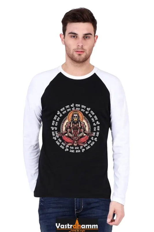 Courageous Hanuman Ji Raglan T-shirt Vastrdhamm